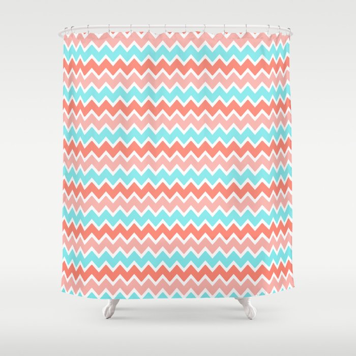 aqua chevron shower curtain coral peach pink and aqua turquoise blue chevron shower curtain by aqua chevron shower curtain coral peach pink and aqua turquoise blue chevron shower curtain by